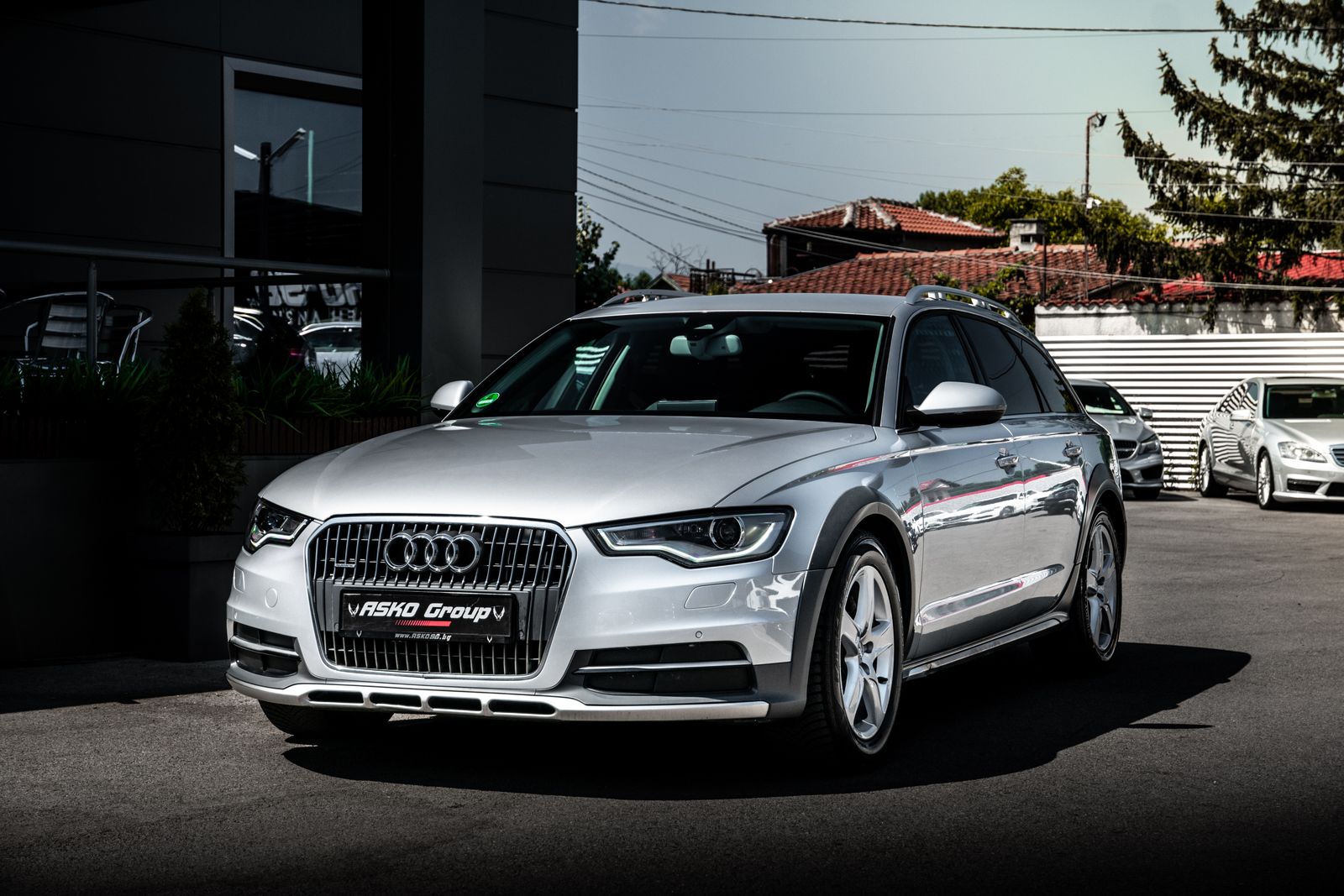 Silver Audi A6 front view