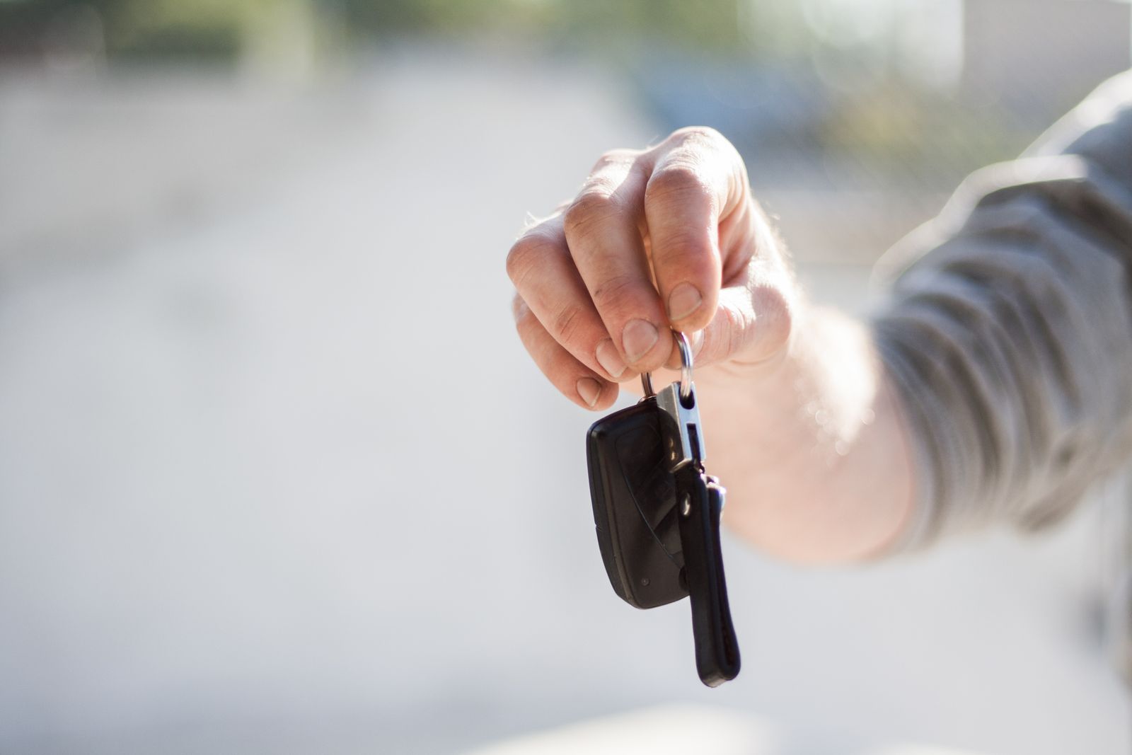 Car keys handed over to a self-drive customer